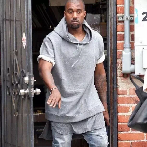 Kanye ripped hoodie Clearance