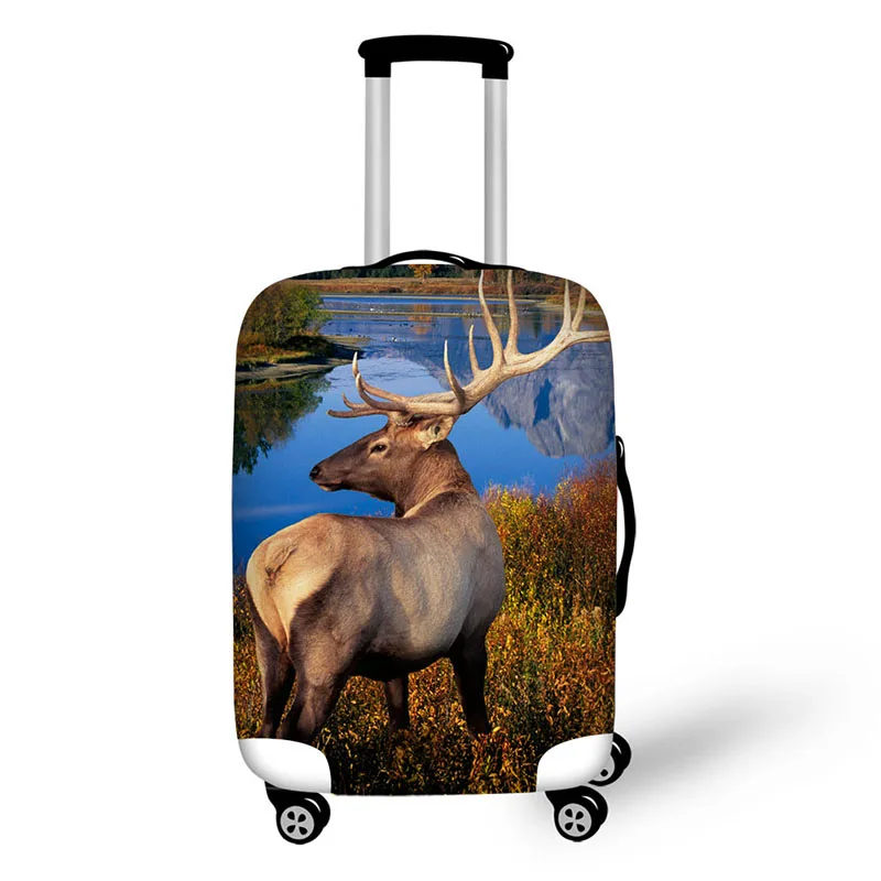 Animal Elk Print Travel Accessories Suitcase Protective Covers 18-32 Inch Elastic Luggage Dust Cover Case Stretchable Animal Elk Print Travel Accessories Suitcase Protective Covers 18-32 Inch Elastic Luggage Dust Cover Case Stretchable