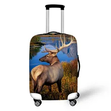 Animal Elk Print Travel Accessories Suitcase Protective Covers 18-32 Inch Elastic Luggage Dust Cover Case Stretchable