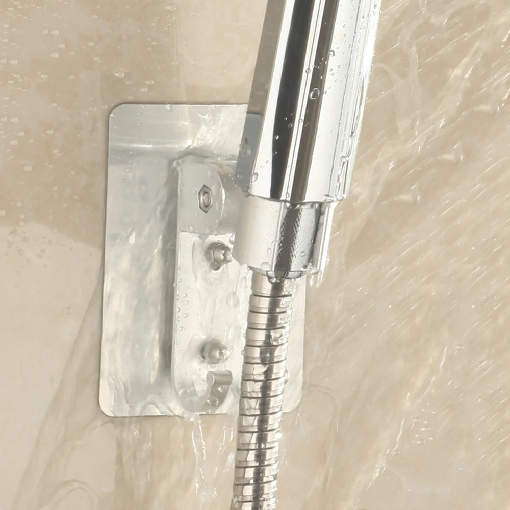 Adjustable Wall Mount Aluminum Bathroom Shower Head Holder Stand