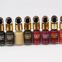 1 шт. цвета импортные бровей татуировки чернила перманентного макияжа, пигментных 3D ручной вышивкой краски 10 мл DSH бренд