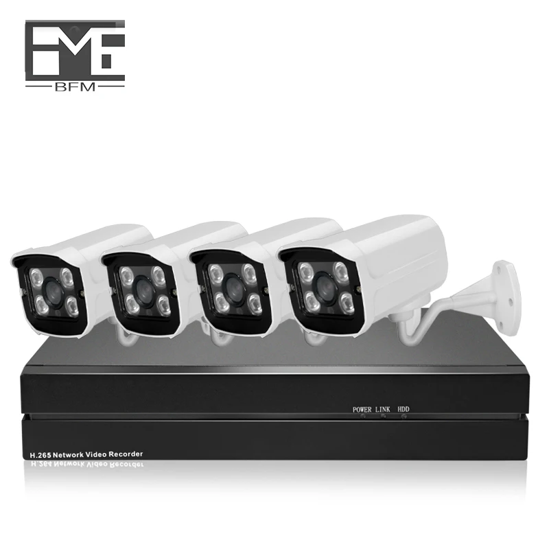 

HJT 4CH IP Camera Kit H.265 5.0MP POE System 8CH NVR Surveillance Security CCTV Camera Set Outdoor Onrif 2.1