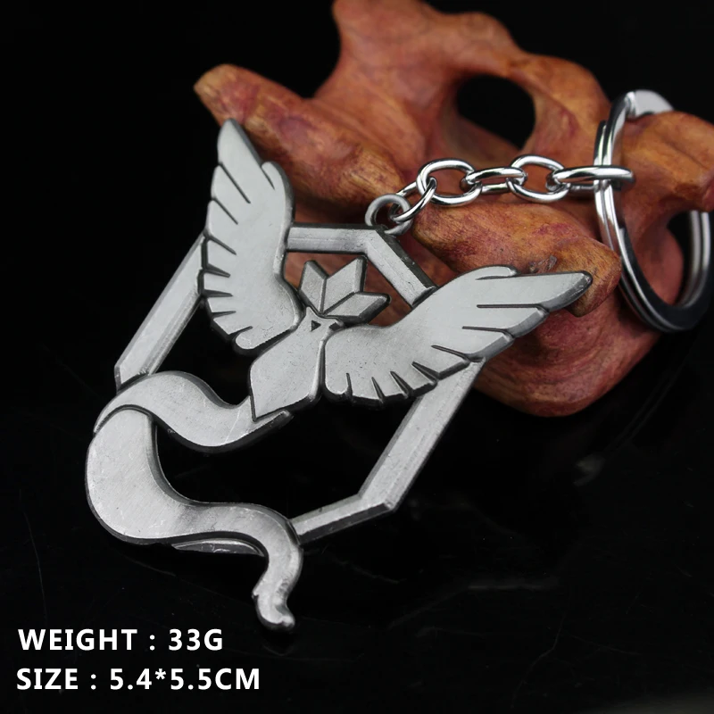 Pokemon GO instinto aleación modelo llavero monstruo de bolsillo 3 estilos Bird Logo Chaveiro llaveros JJ11836