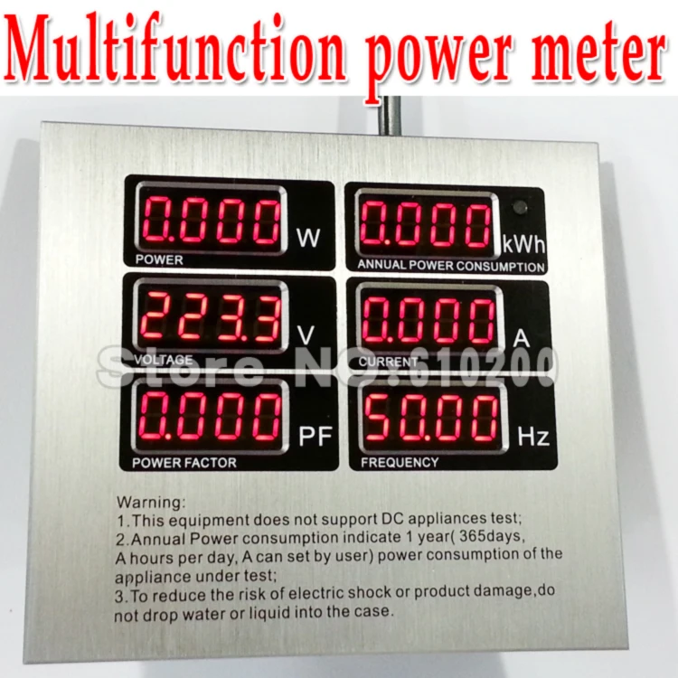 

Freeshipping Multifunction power meter LED Digital Power monitoring metering socket  kwh meter AC power meter