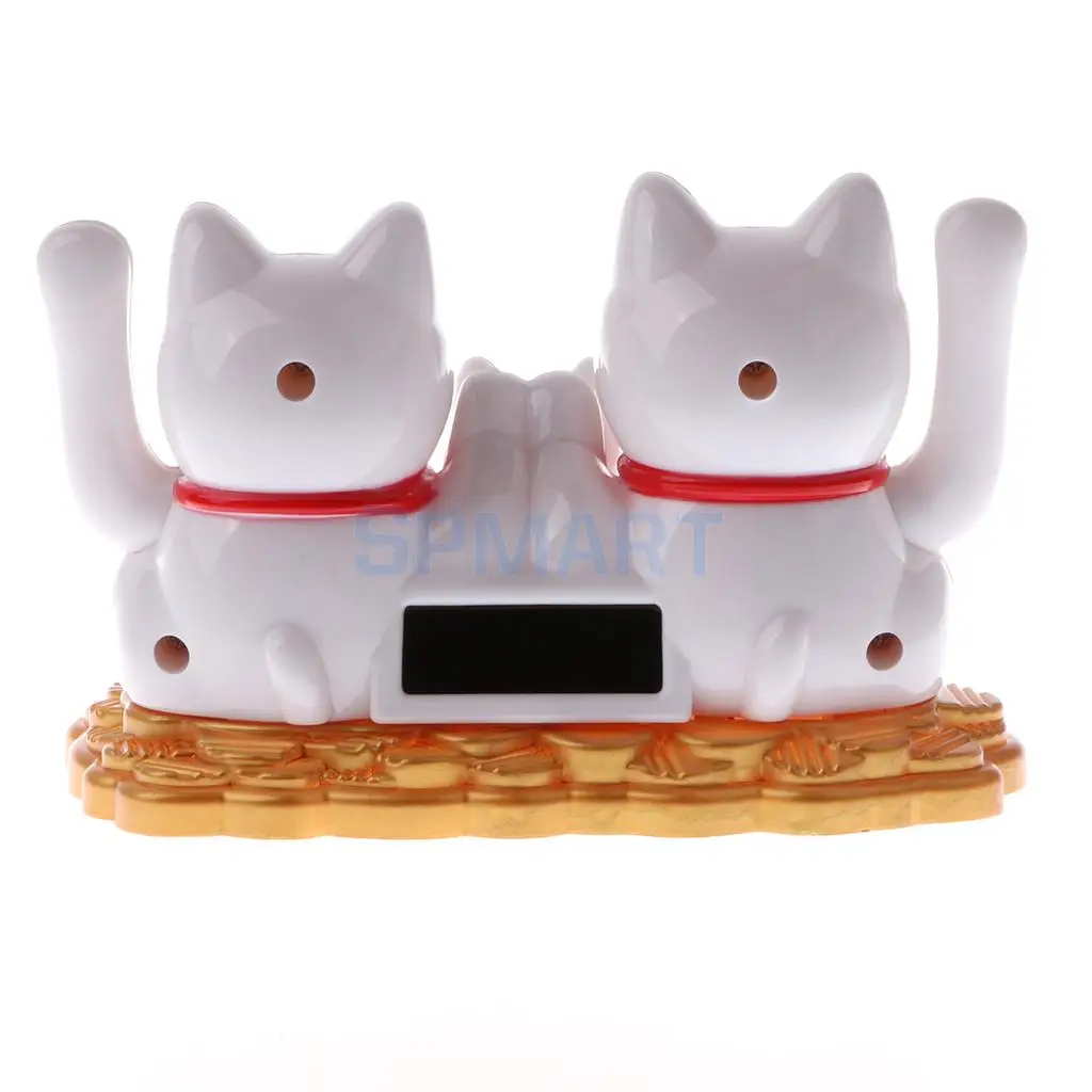 Solar Powered Bobbling Toy Shaking Head Waving Fortune Cat Monk Lion Home/Office/Car Ornament Auto Accessories