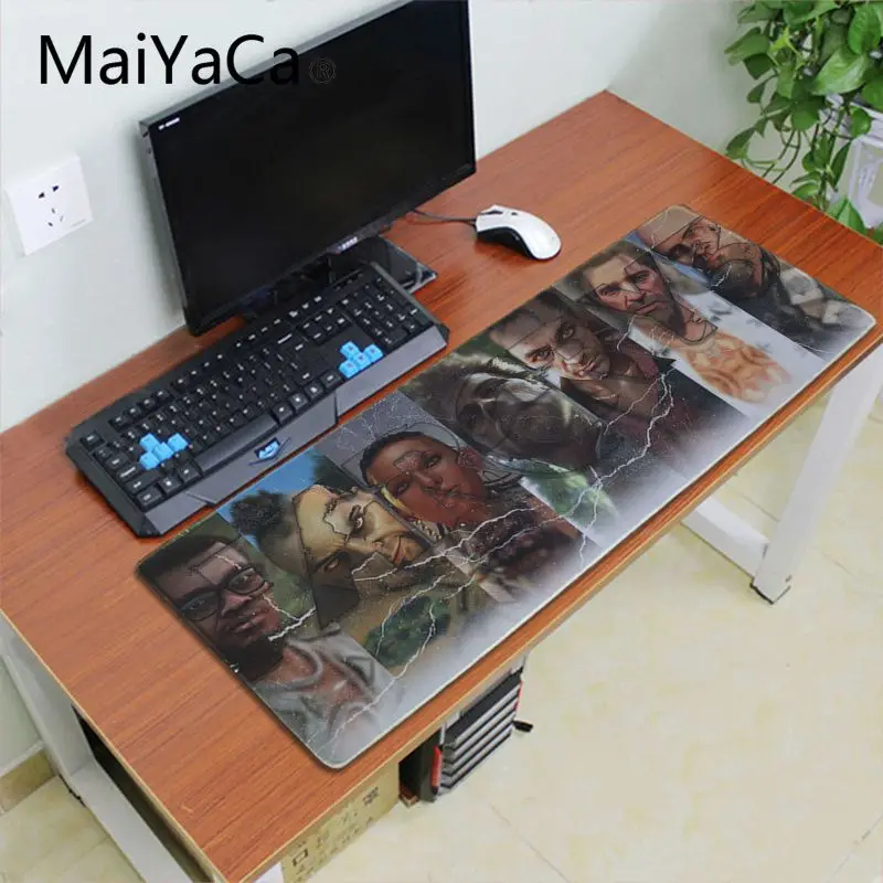 Maiyaca far cry, противоскользящие резиновые компьютерные коврики, игровой коврик для мыши xxl, скоростная клавиатура, мышь mat30x70cm, ноутбук, компьютер, Настольный коврик