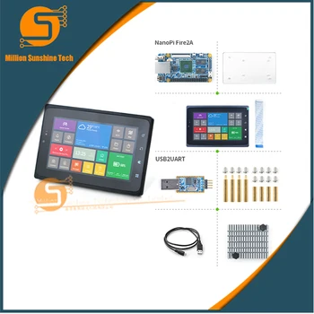 

NanoPi Fire2A Starter Development Board KIT S5P4418 1.4GHz 512MB DDR3 with S430 4.3inch/7inch capacitive touch screen USB2UART