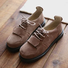 Новые ботинок ручной работы, лоферы, Женская весенняя обувь, повседневная Рабочая обувь для вождения, женская короткая плюшевая обувь из натуральной кожи, большие размеры