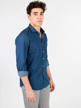 

Cotton denim shirt