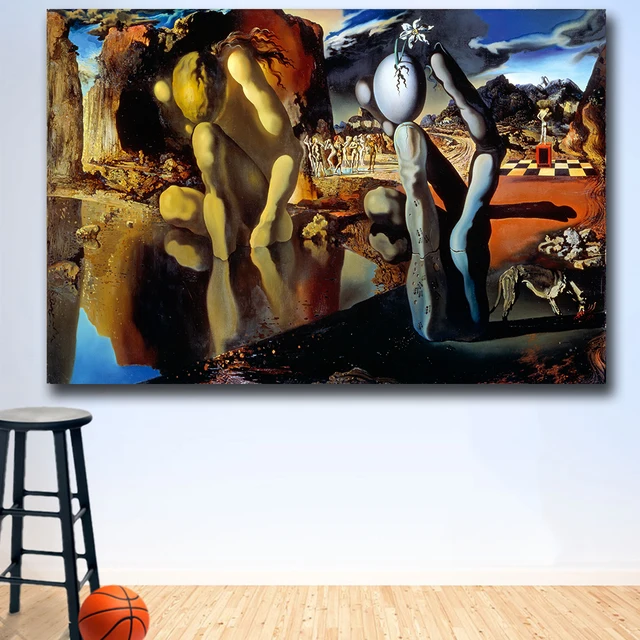 The Metamorphosis of Narciso oil Painting by Salvador Dali Printed on Canvas 3