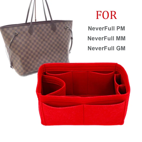 Organizador de Maquiagem Bolsa de Viagem Organizador de Bolsa Speedy Neverfull pm mm gm Sentiu Pano Inserção Bolsa Interna Bolsa da Mamãe Bebê Cosméticos