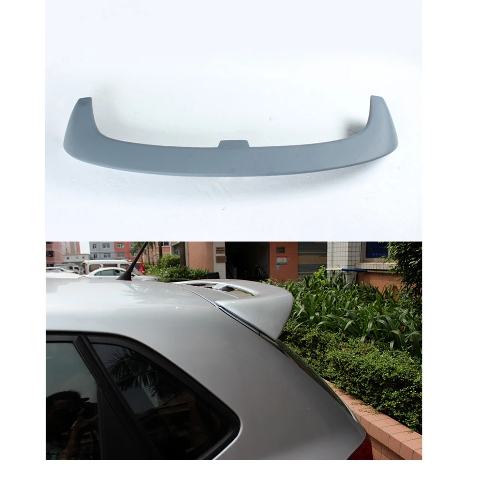 Автомобильный стиль заднего крыша крыло спойлер для Volkswagen VW Polo 2013- Неокрашенный FRP серый