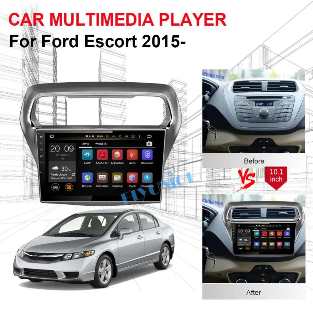 Discount 10.1 Inch 4GB+32GB Android 8.0 Octa Core IPS Screen Car Video Player with Bluetooth For Ford Escort 2015- Car Radio GPS Wifi 3 Discount 10.1 Inch 4GB+32GB Android 8.0 Octa Core IPS Screen Car Video Player with Bluetooth For Ford Escort 2015- Car Radio GPS Wifi 3