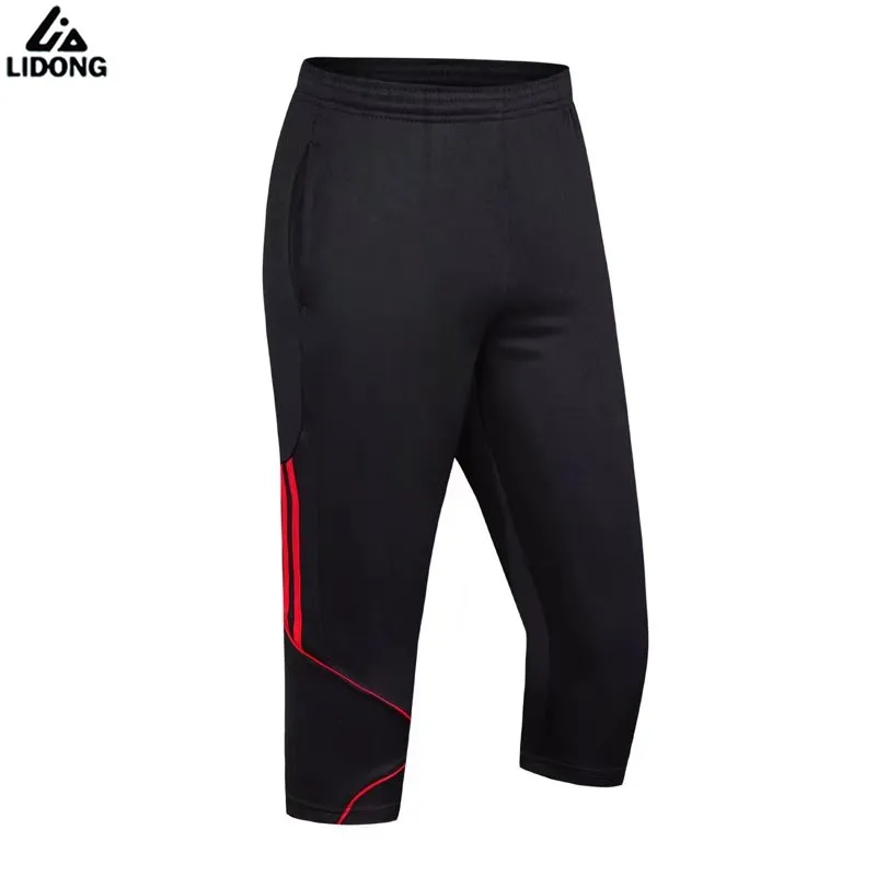 

2019 Outdoor 3/4 Men's Sports Running Training Pants Slim Soccer Joggings Leggings Pants Pockets Gym Fitness Basketball Trousers
