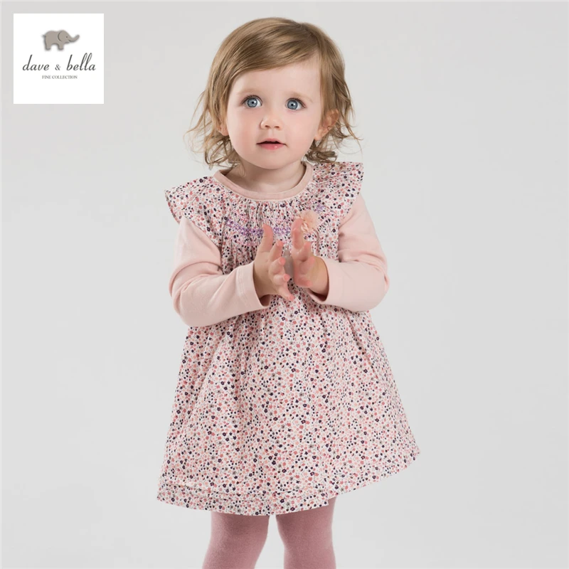 

DB3929 dave bella autumn baby girl princess floral dress kids birthday clothes dress kids floral dress costumes