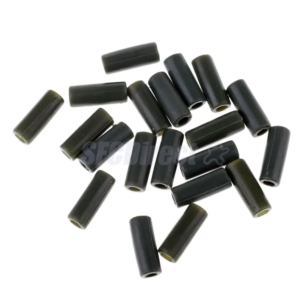

20 Pieces Silicone Fishing Tail Rubber Fishing Tube Clip,Fishing Lead Clip Terminal Rig Sleeve