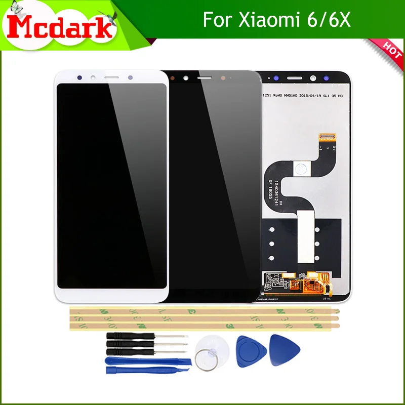 ЖК экран Mcdark для Xiaomi Mi 6X A2 Сменные аксессуары дисплей + сенсорный смартфона 6