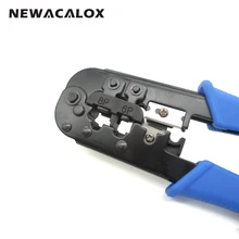 NEWACALOX Multifunction Stripper Plug Adjustable Netwotk Cutter Modular Connector Crimping Tools Repair Wire Stripping