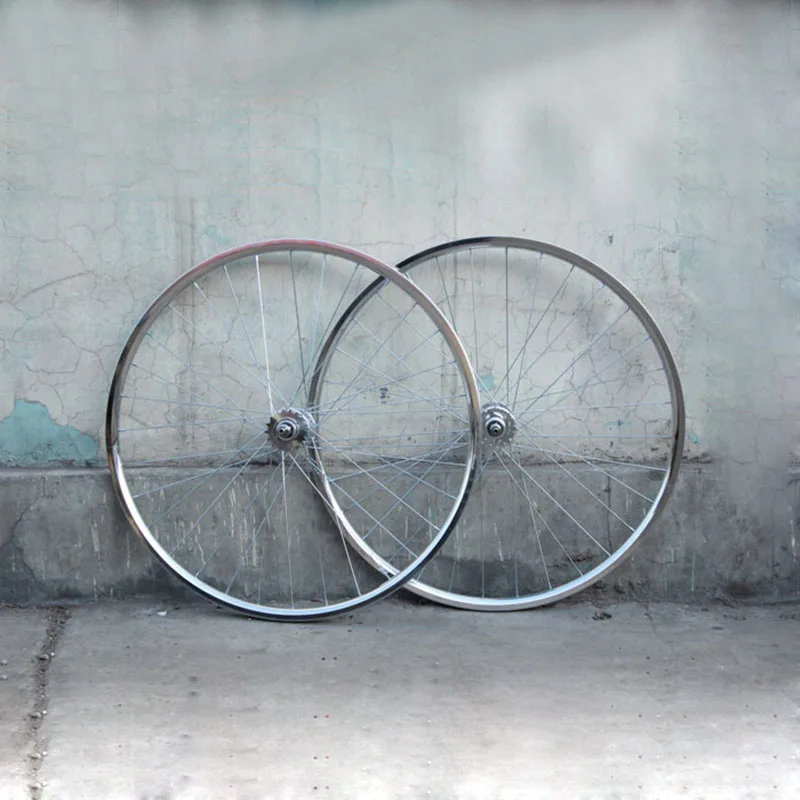 Ретро Покрытие 20 мм обод 700C обод колеса велосипед фиксированная передача обод велосипеда алюминиевый сплав велосипедный обод для фиксированной шестерни колеса - Цвет: Sliver