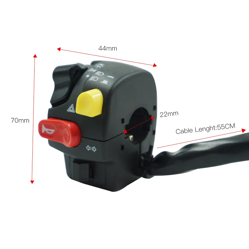 7/" переключатель на руле мотоцикла звуковой сигнал в сборе фара дальнего/ближнего света противотуманная Предупреждение ющая световая кнопка включения переключатель для Yamaha