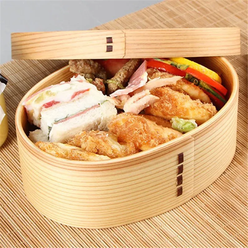 Mrosaa 1 шт. деревянные ящики для еды ланча посуда студентов Bento фруктовые коробки