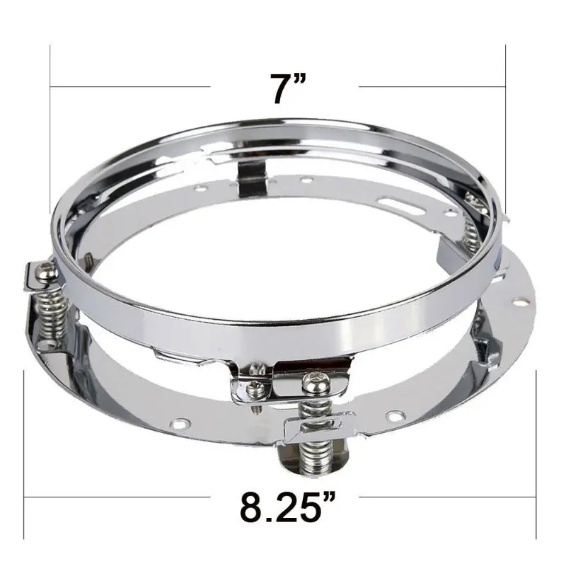 7inch LED headlight and LED fog light silver6800