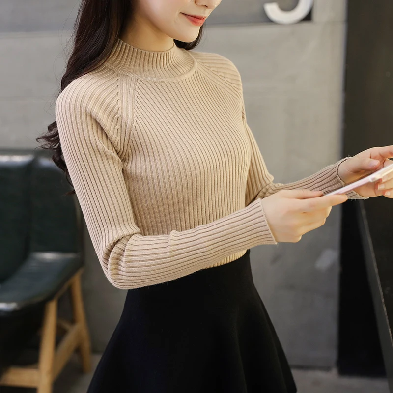 

5636 - the new semi solid 30 high collar sweater