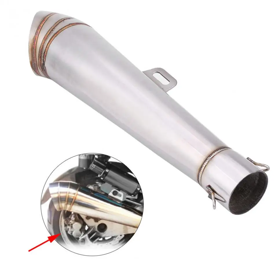 Stainless Steel Motorcycle Universal Exhaust Tail Pipe Muffler Tailpipe