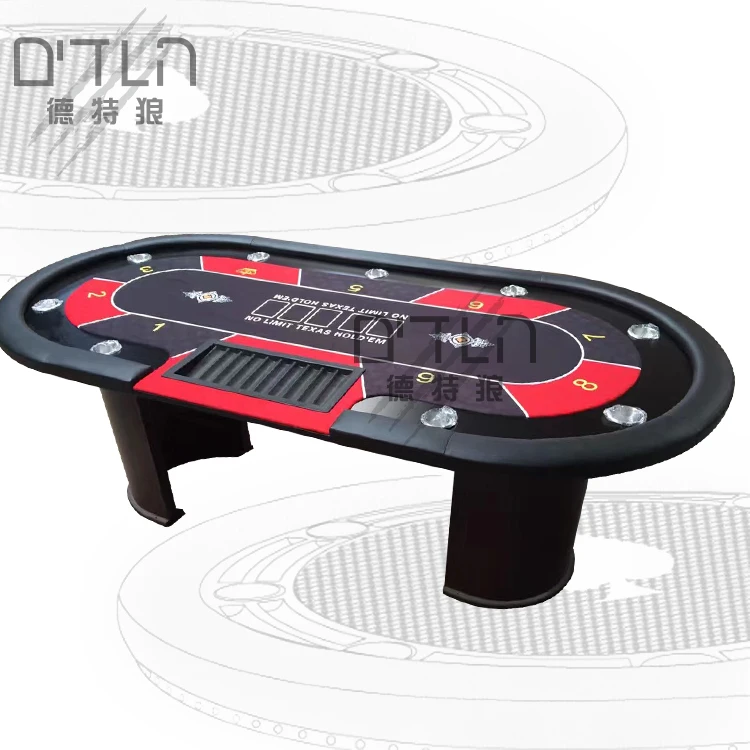 DTLN L: 213 x W: 106 H: 75 cmdeluxe покер стол с изогнутыми деревянными ножками|Игровые столы| |