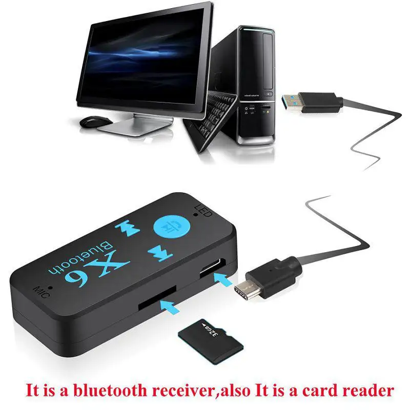 X6 Автомобильный bluetooth-приемник беспроводной автомобильный bluetooth-адаптер bluetooth-передатчик