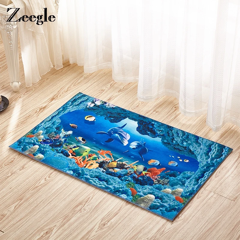 Zeegle 3D ковер с напечатанным природным пейзажем для гостиной спальни коврики