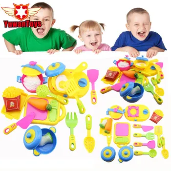 

2017New 17PC Pretend Play Kitchen Toys Baby Kitchen For Children Miniature Food Fruit Vegetable Educational Toy Cooking Set Toy