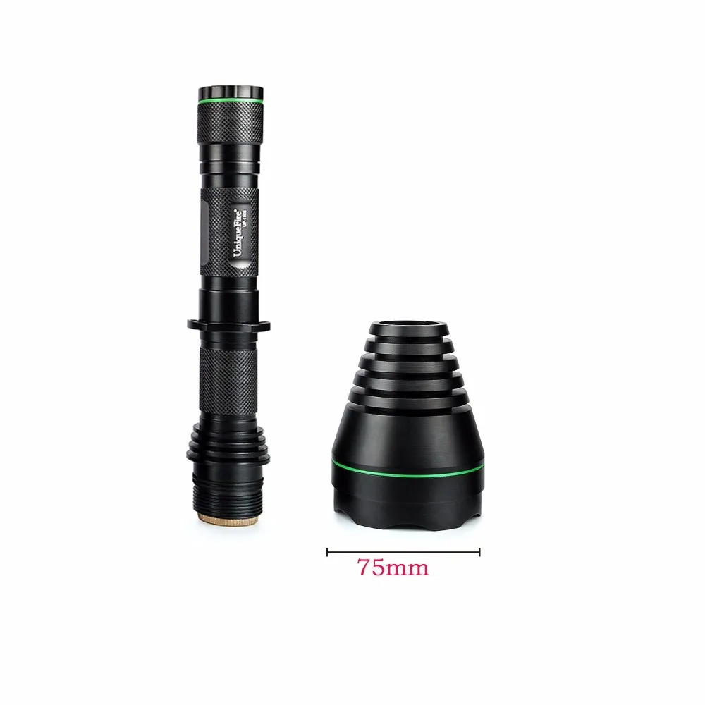 UniqueFire 1508-75 CREE XMLXML2 LED Flashlight Torch 1200LM Single File Lantern 18650 Adjustable Focus For Camping