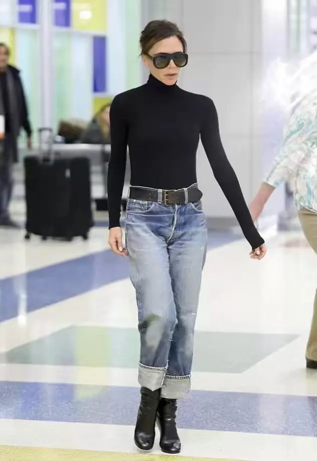 red bodysuit Autumn & Winter Wear Women Turtleneck Long Sleeve Warm Bodysuits cut out bodysuit