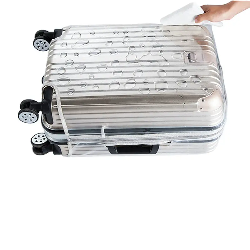 Прочный утолщенный ПВХ прозрачный защитный чехол для багажа аксессуары для путешествий защита от пыли водонепроницаемый чемодан защитные чехлы