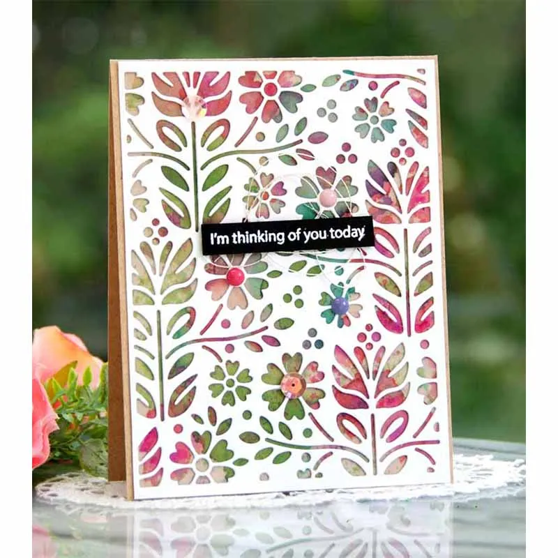 

Flowers Leaves Plate Background Metal Cutting Dies Stencils for DIY Scrapbooking Decorative Craft Embossing Paper Cards New 2018