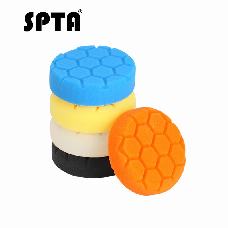SPTA "(80 мм) полировальная буферная накладка полировальная подушка набор желтый/оранжевый/синий/черный/белый для полировщика автомобиля-Выберите Набор