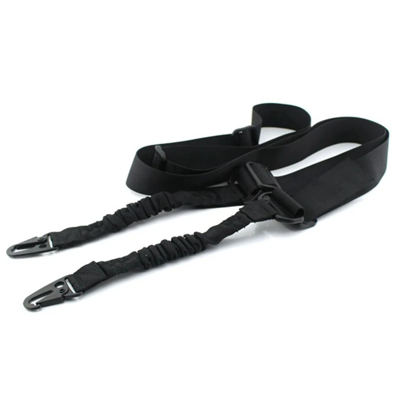 

1.4m Adjustable 2 Dual-Point Mission Bungee Hunting Belt Elastic Tactical Military Sling Strap For Gun Army