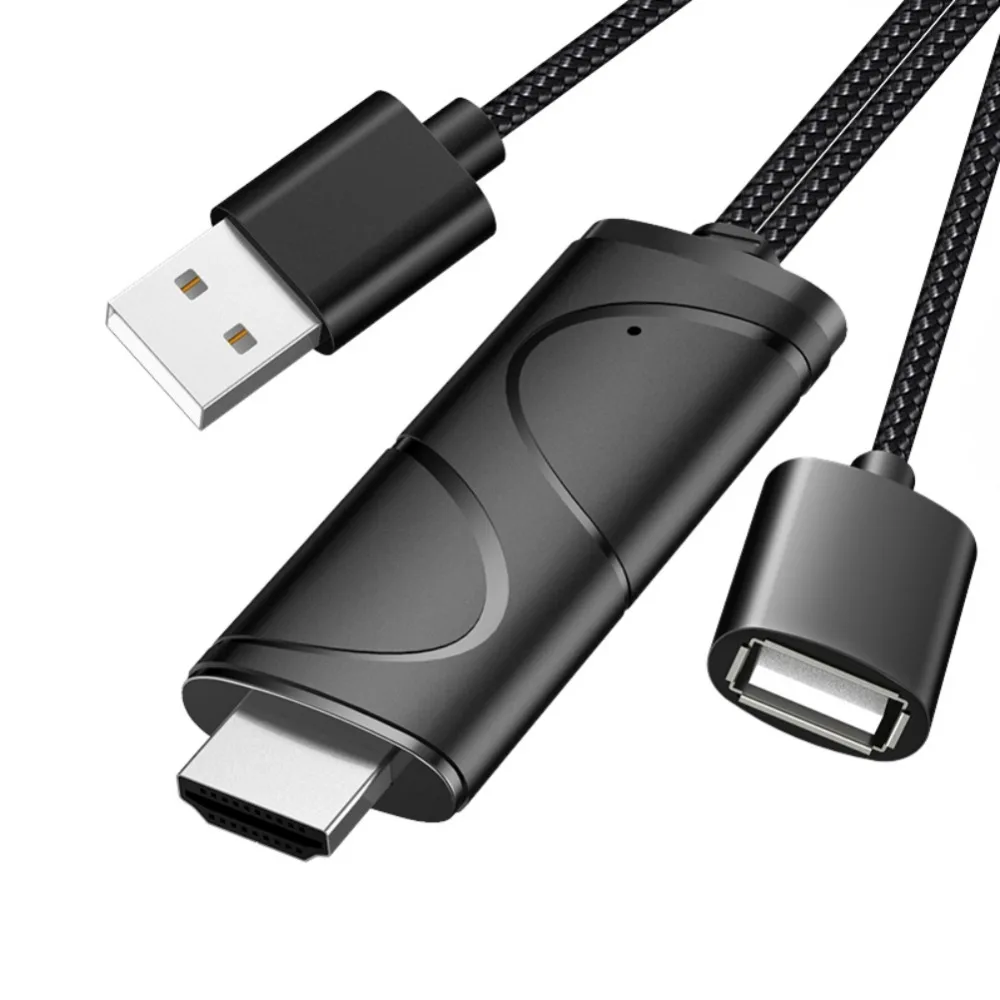 

LD16-D Mirascreen 1080P USB to HDMI Cable For Micro USB/Type-C Lighting WIFI Display Dongle 4K High Resolution For Android&IOS