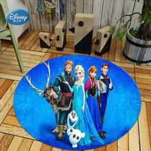 Детский круглый игровой коврик для ползания с изображением принцесс Эльзы и Анны Олафа из мультфильма «Холодное сердце» для мальчиков и девочек, декоративный ковер для спальни, коврик для ванной комнаты