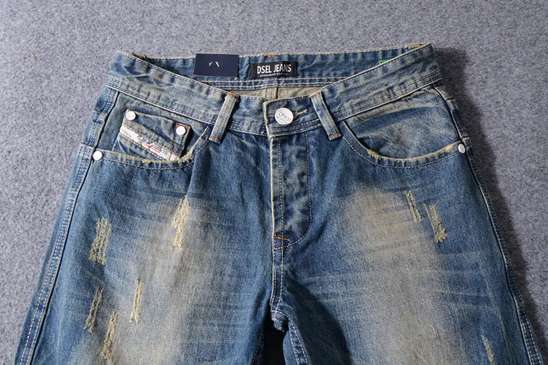 Новое поступление, модные брендовые мужские джинсы Dsel, потертые джинсы с принтом для мужчин, повседневные штаны, итальянские дизайнерские мужские джинсы! 982-B