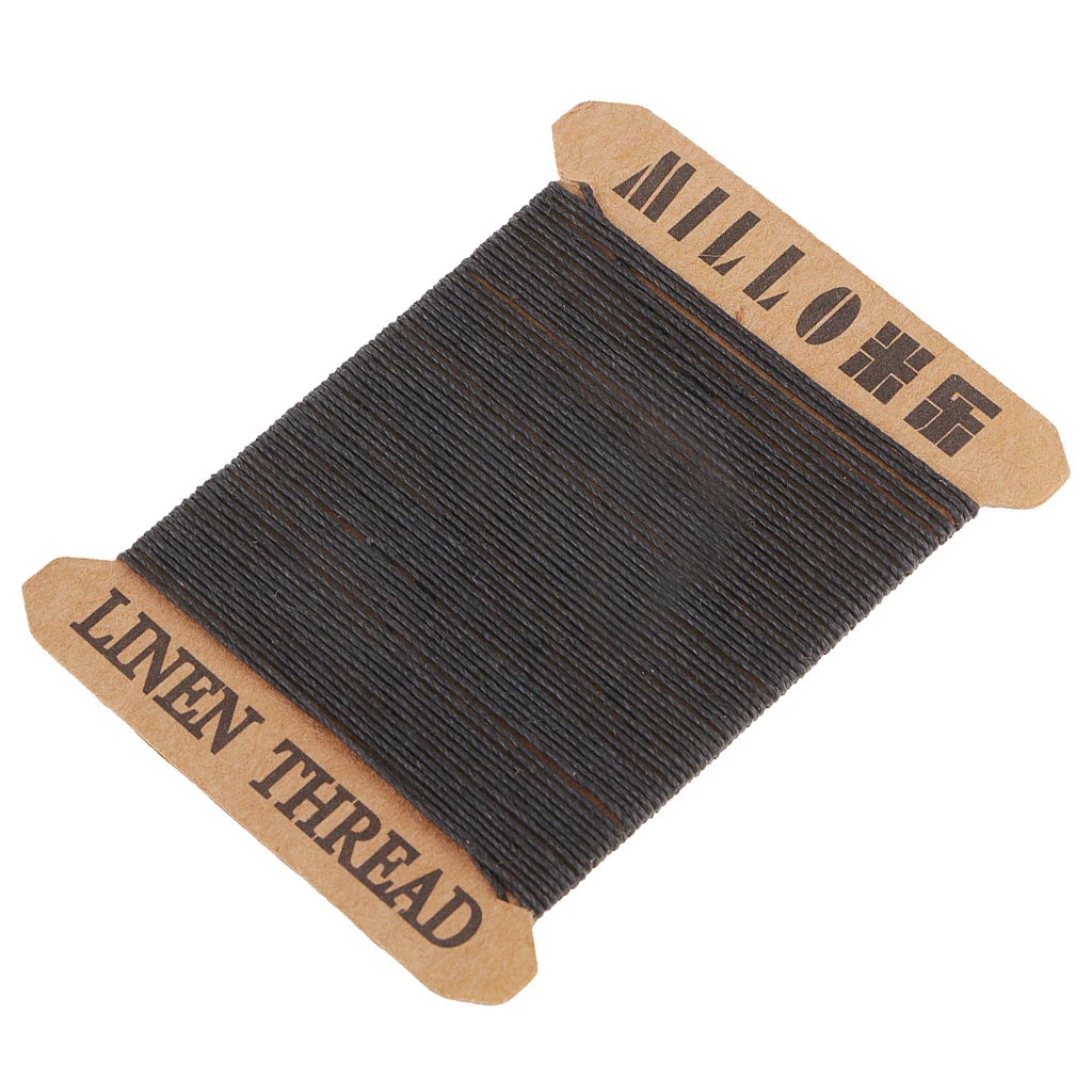 1 Piece Soft Round Linen Waxed Line Sewing Thread for Leather Crafts M009 Linen Practical Durable