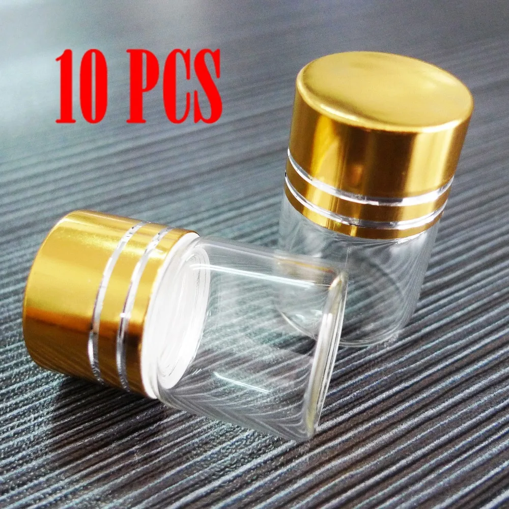 10 PCS 5ML Mason Jar Tranparent Lot Small 22*30mm Empty Glass Bottle
