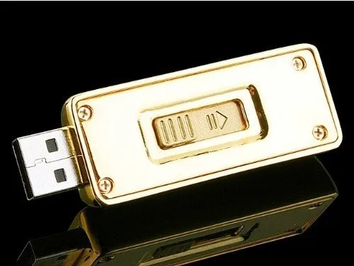 Golden Metal Usb Flash Drive 4gb 8gb 16gb 32gb 64gb Barra de Ouro Usb 2.0 Memória Flash Drive Presente - Imagem 2