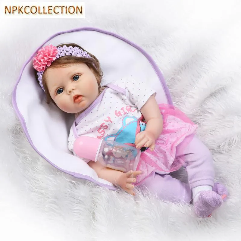 

NPKCOLLECTION 50CM Silicone Reborn Dolls Baby Dolls for Girls Gift,Handmade Cotton Body Lifelike Reborn Babies Toy Bonecas