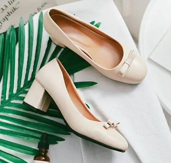 Zapatos Mujer Женские туфли лодочки на массивном каблуке Женская обувь высоком Sapato