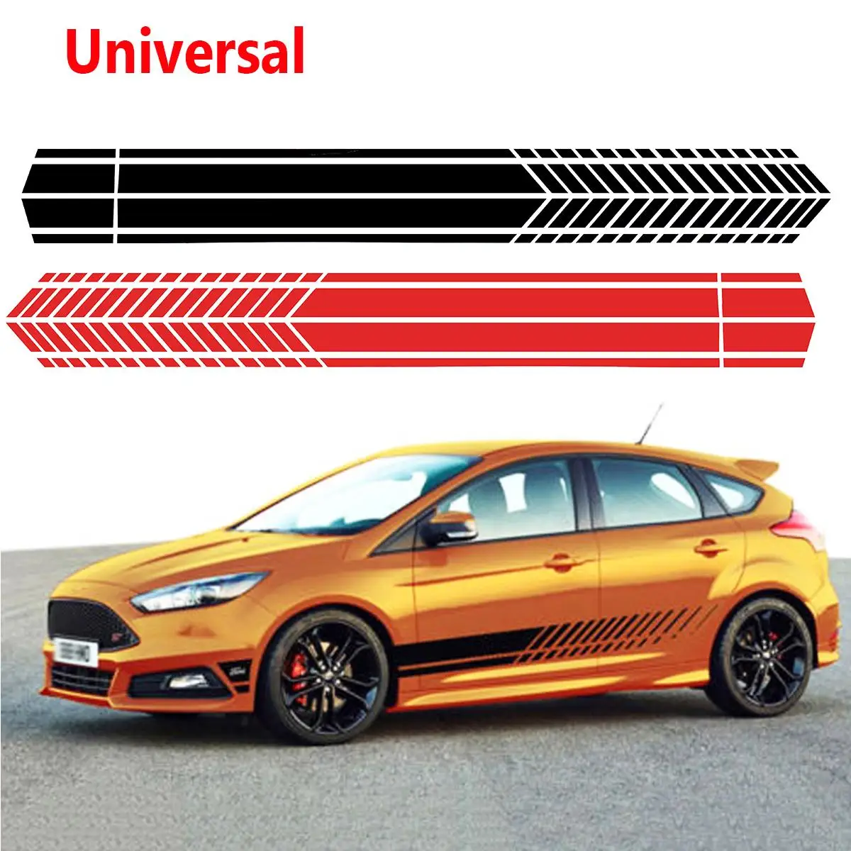 Универсальные спортивные гоночные наклейки на боковые двери|racing stripes|graphic stickerauto