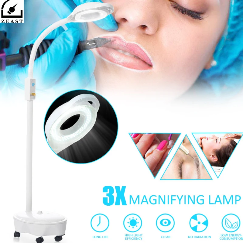 Pro 3X Diopter 120 LED Magnifying Floor Stand Lamp Magnifier Glass Cold Ligth Len Facial Light For Beauty Salon Nail Tattoo 220V Pro 3X Diopter 120 LED Magnifying Floor Stand Lamp Magnifier Glass Cold Ligth Len Facial Light For Beauty Salon Nail Tattoo 220V
