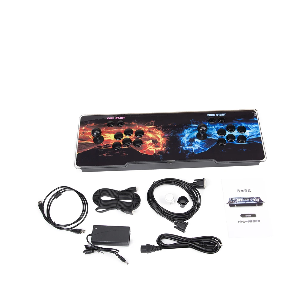 

Arcade Box 1299 Games in 1 Arcade Console Slim Acrylic Surface 2P Joystick Fight Stick Arcade Console VGA/HDMI Output 720P HD