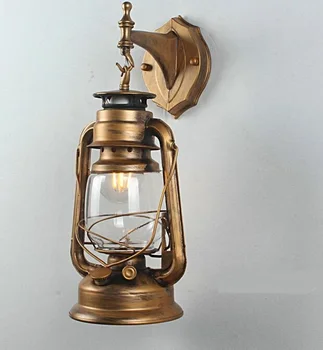 

New reminiscent of "iron lantern" kerosene lamp wall lamp balcony European style nostalgic decorative lighting GY127